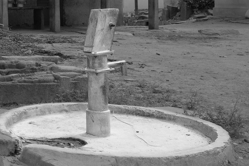 Impediments to enjoyment of Human Right to Water: 'Accessibility' Norm - broken public handpump in a rural habitation in Chikkaballapur district, Karnataka